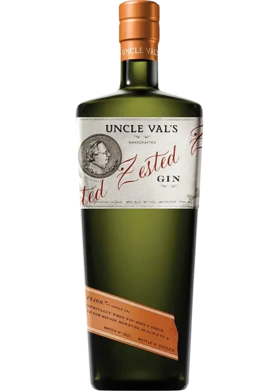 UNCLE VALS ZESTED GIN 750M