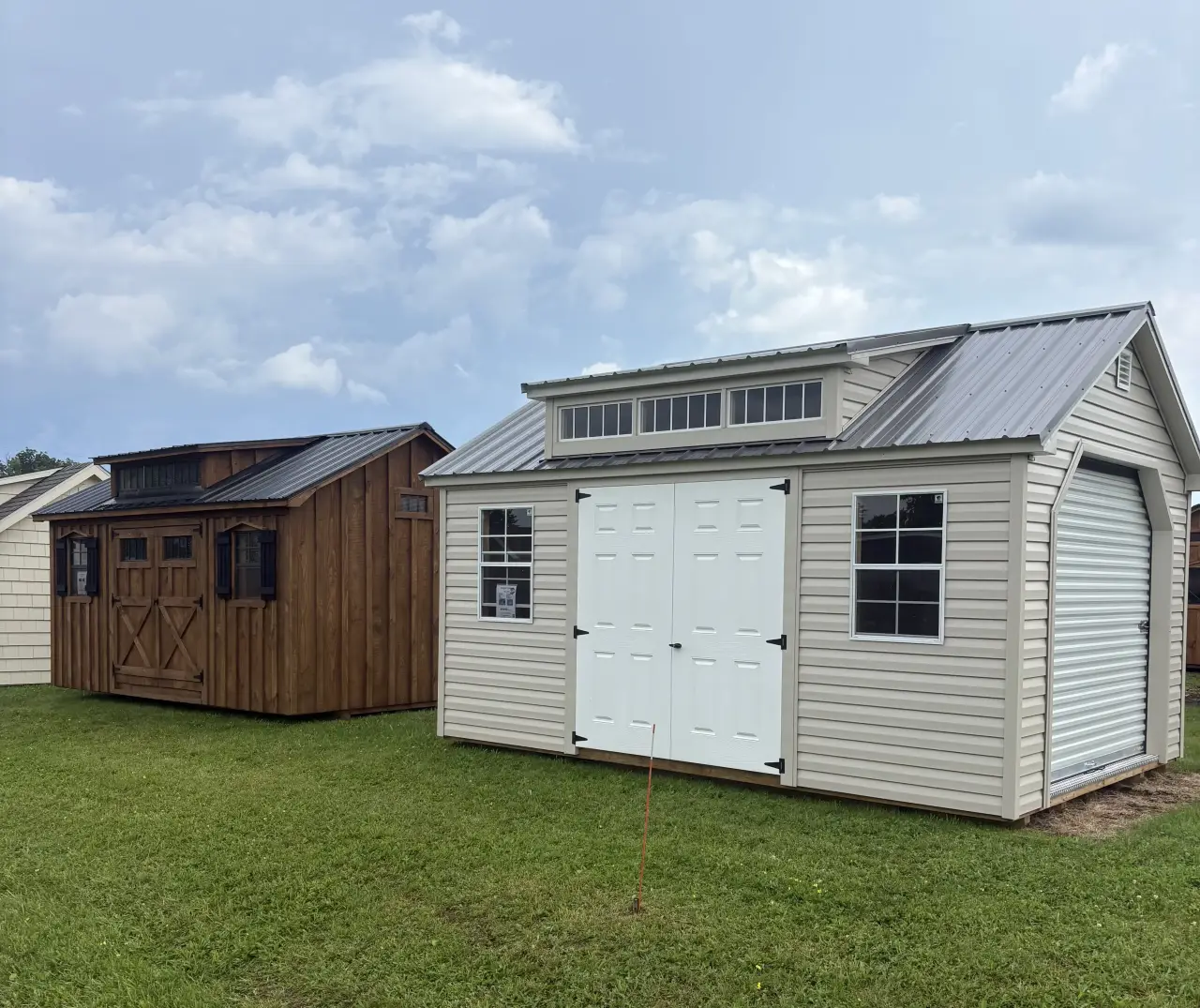 Single slope, dormer, and gable dormer sheds
