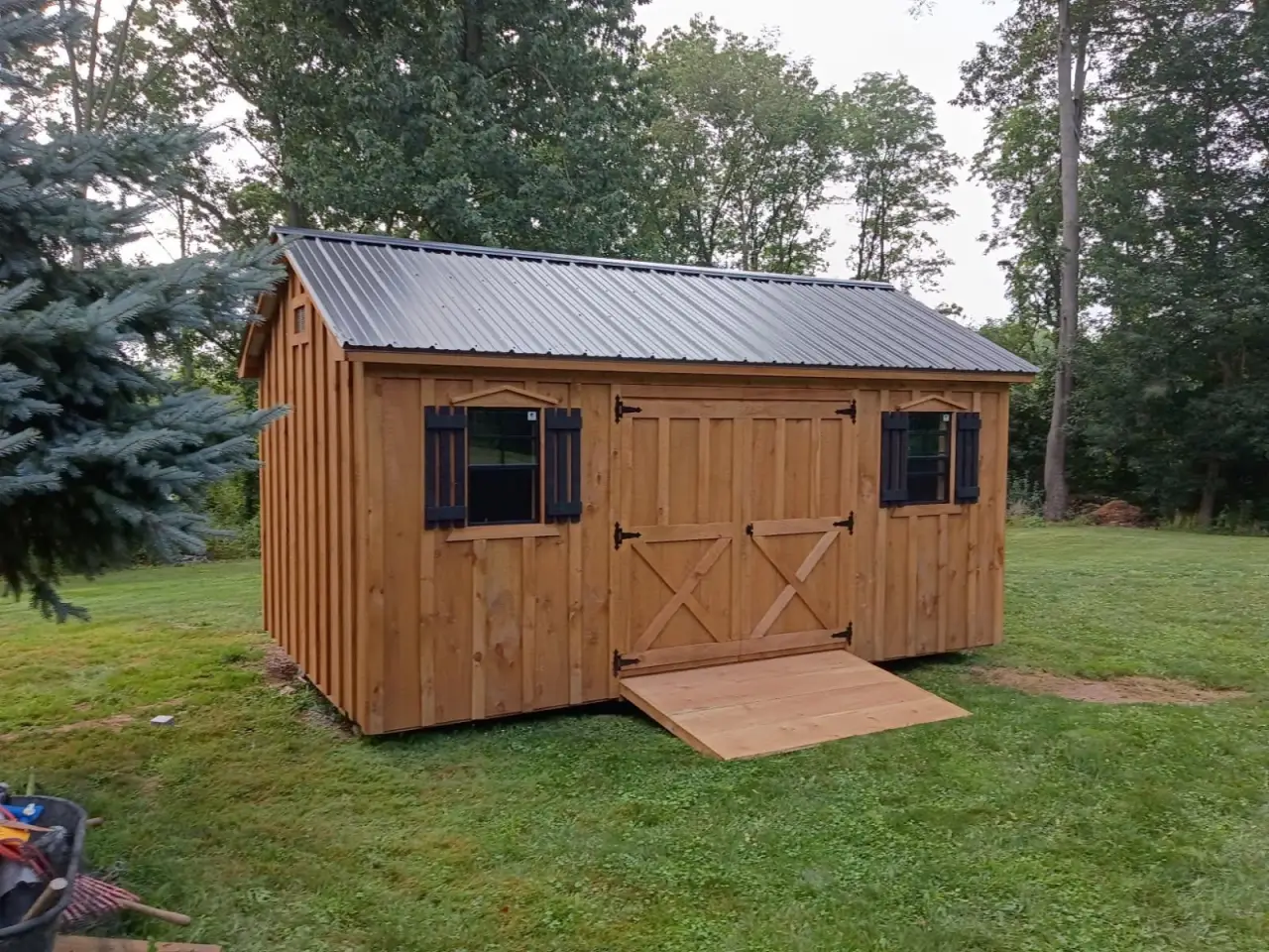 Previously delivered storage shed from Cross Road Structures