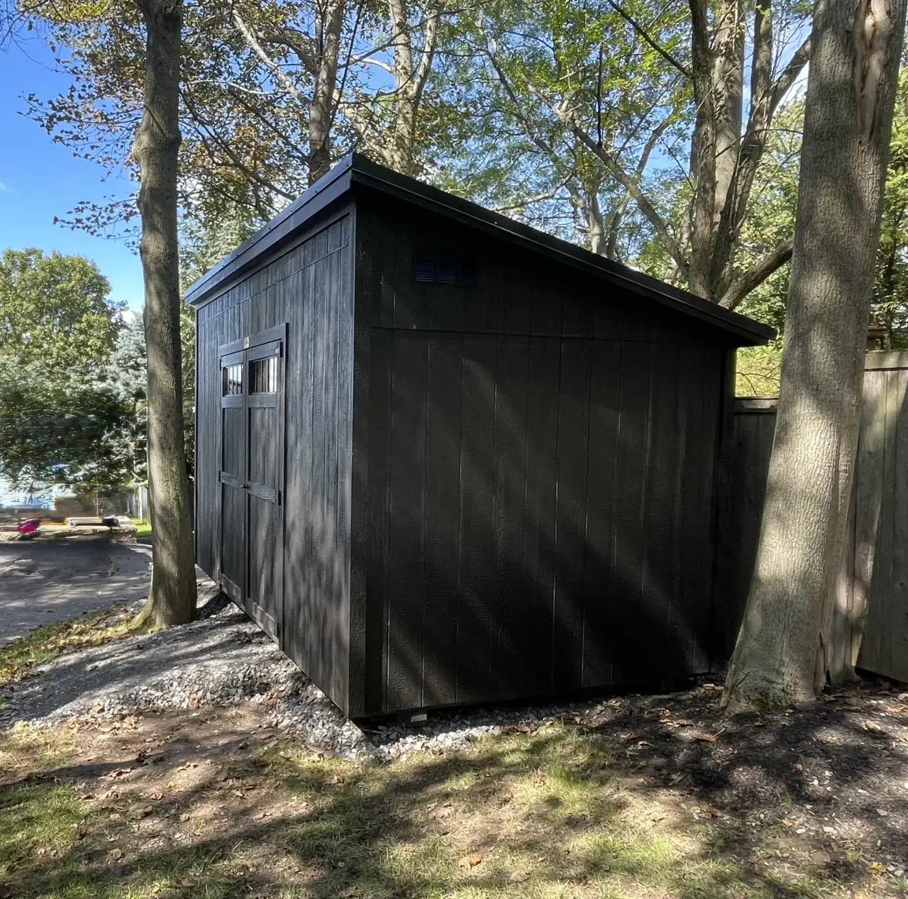 Previously delivered storage shed from Cross Road Structures