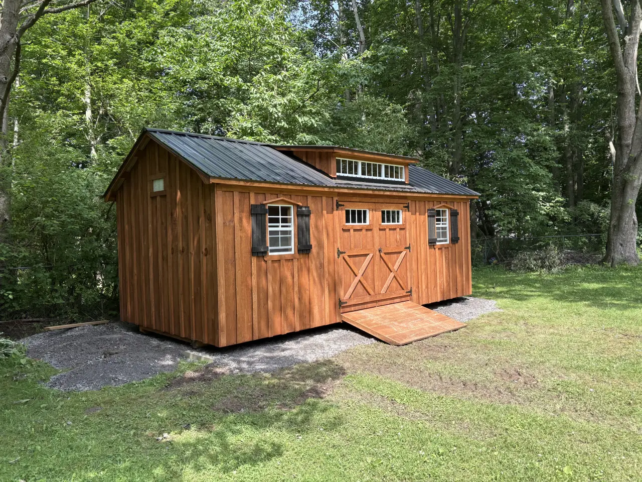 Previously delivered storage shed from Cross Road Structures