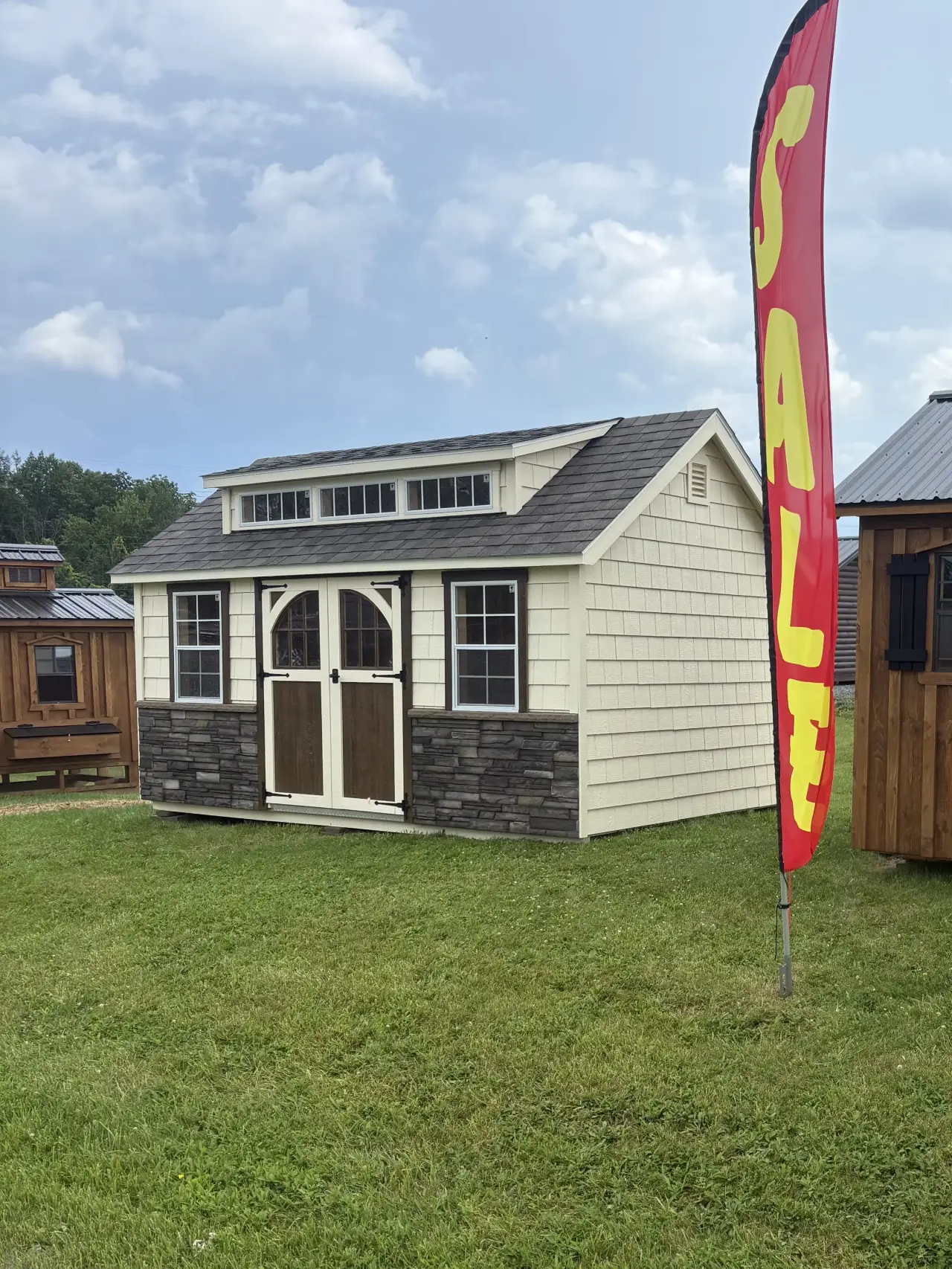 Dormer shed available from Cross Road Structures