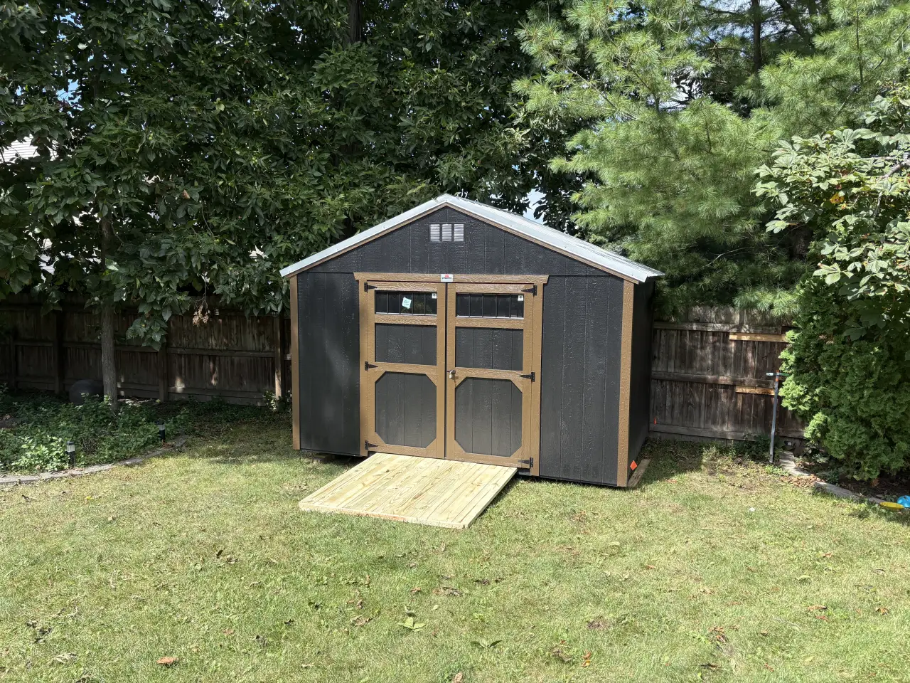 Previously delivered storage shed from Cross Road Structures