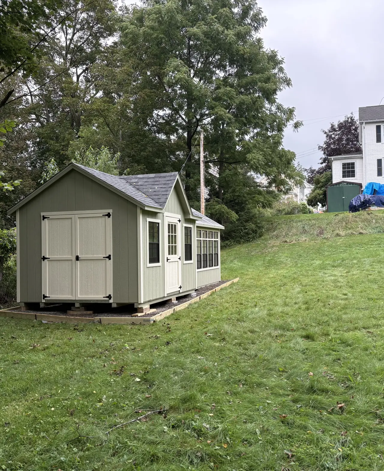 Previously delivered storage shed from Cross Road Structures