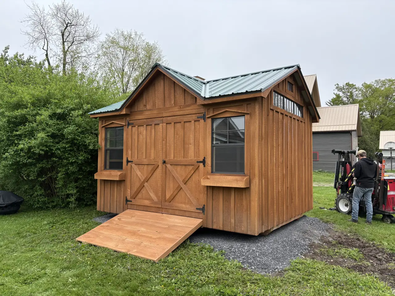 Previously delivered storage shed from Cross Road Structures