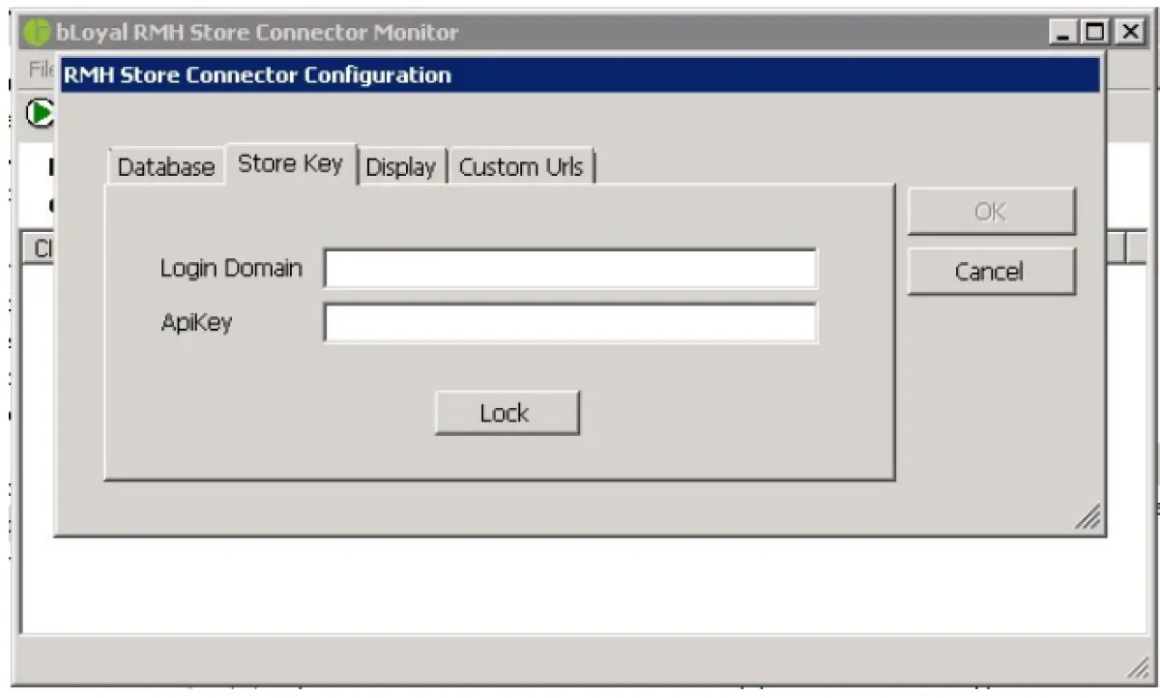 Store Key tab in RMH Store Connector