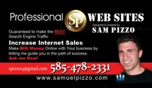 Sam Pizzo business card archive from 2005