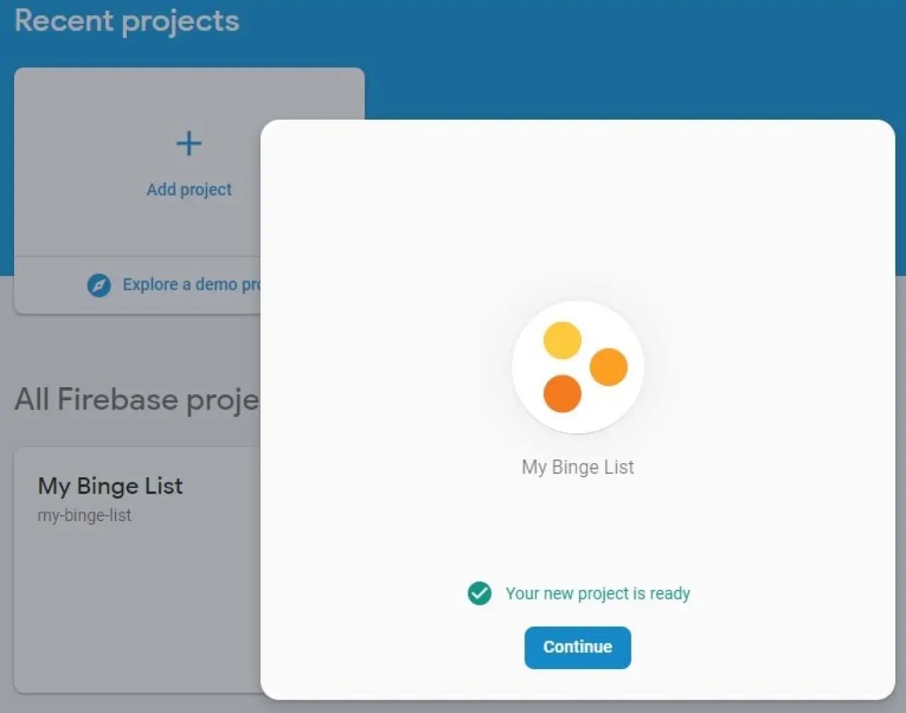 Create Firebase Project