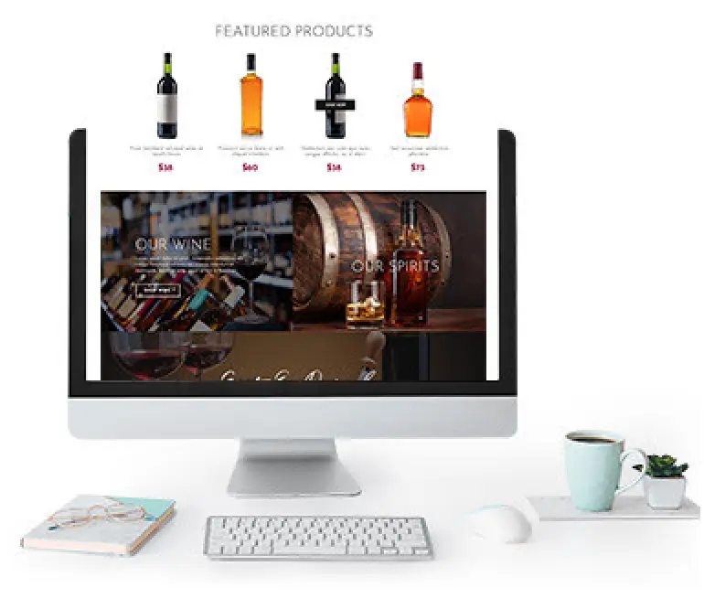 Custom-built liquor store website