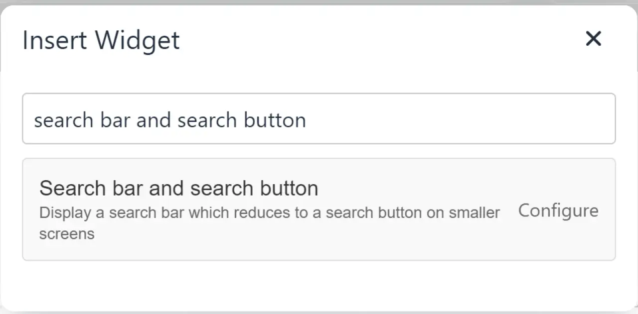 search bar and search button CMS Max