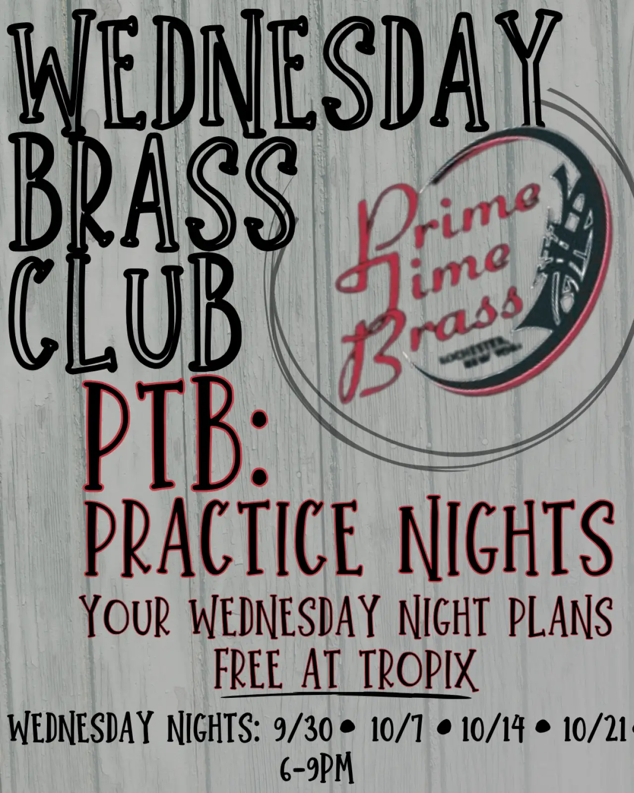 Wednesday Brass Club: PTB Practice Nights