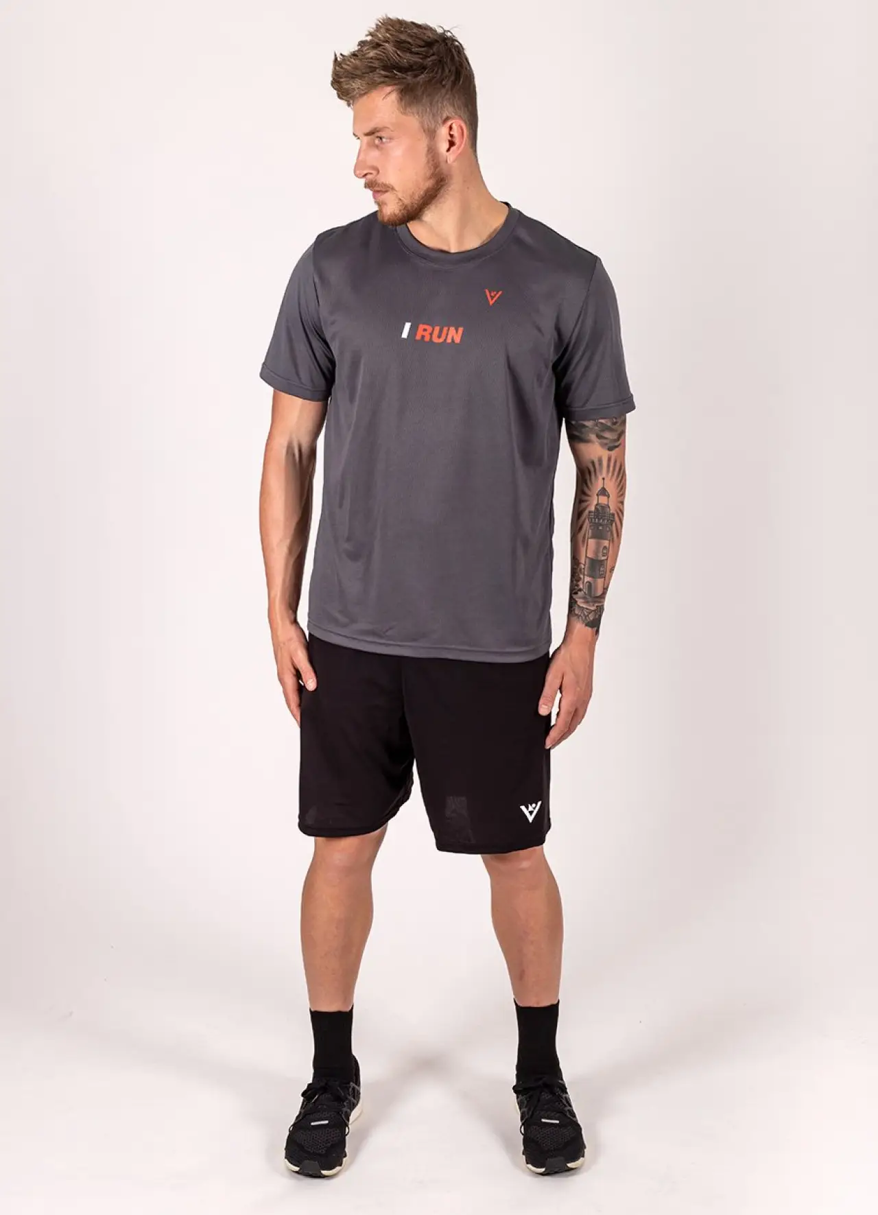 Men's "I Run" Short Sleeve Crew Neck Shirt