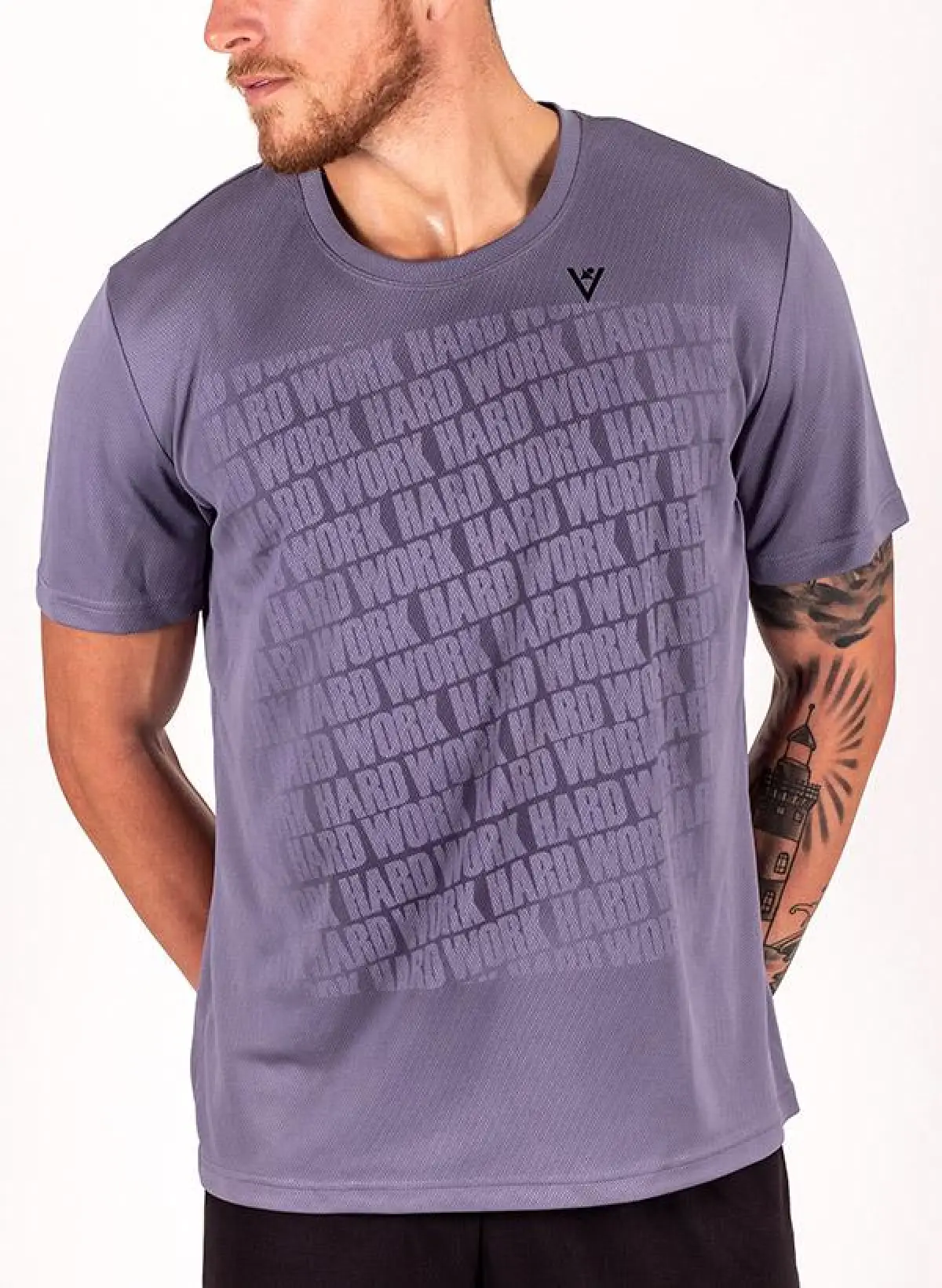 Men's "Work Hard" Short Sleeve Crew Neck Shirt