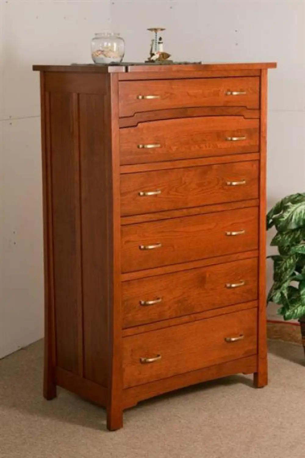 Cherry 6 Drawer Chest