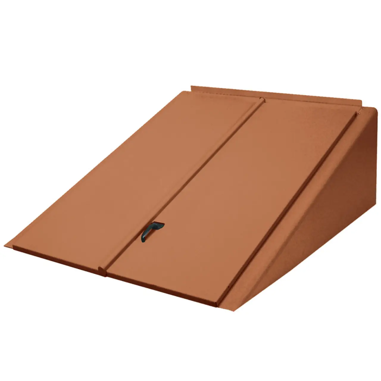 orange basement door