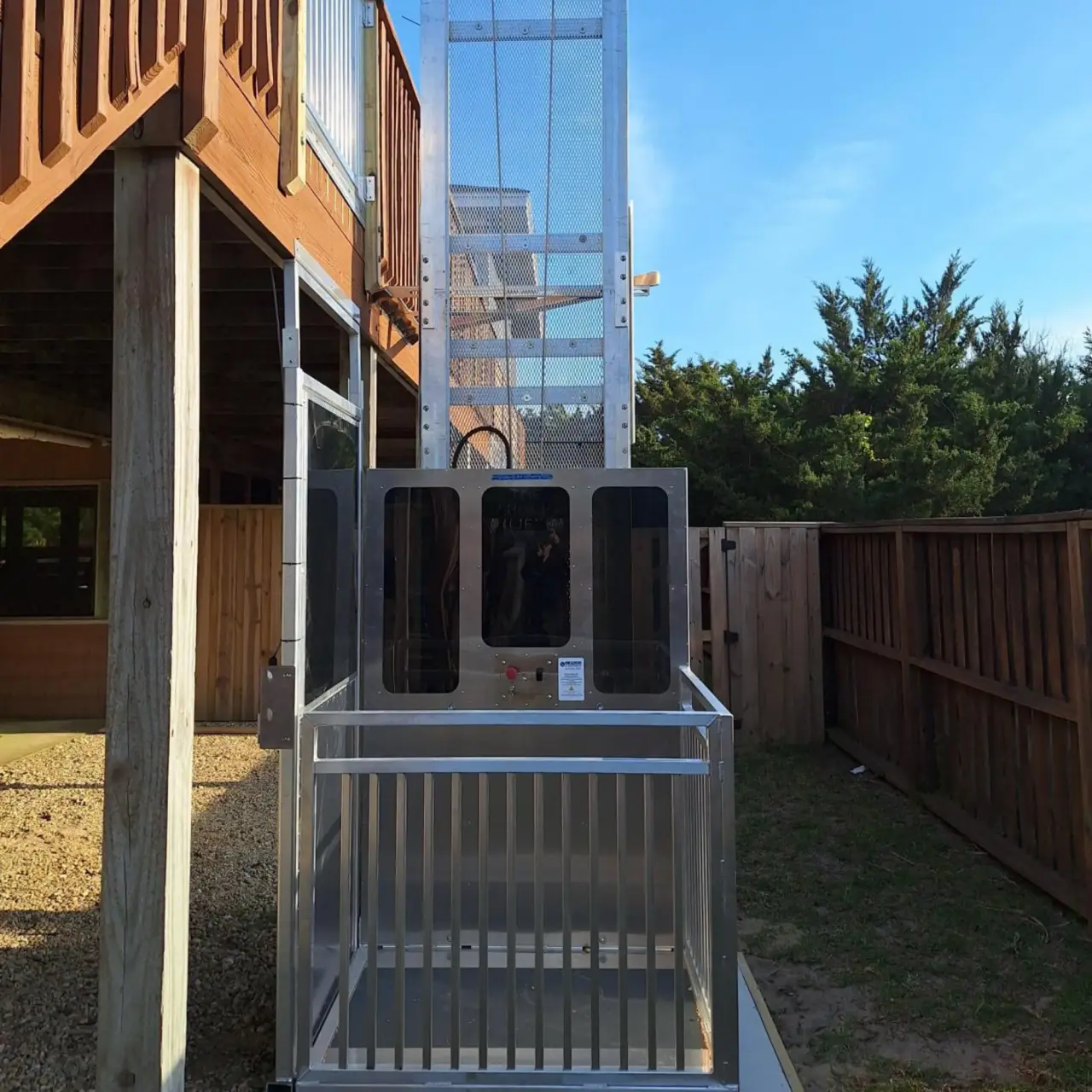 Carolina Lift installed on beach house deck