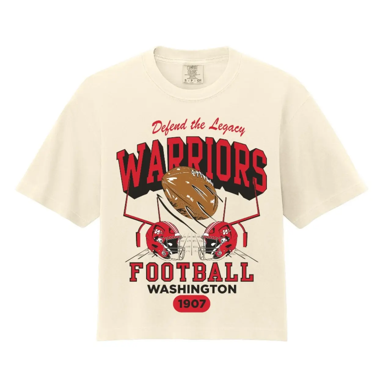 Football Mid-Crop Graphic Tee, Women's