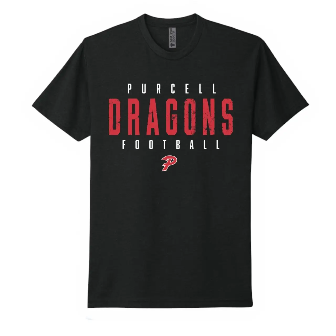 Purcell Football Tee, youth and adult