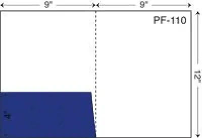 PF 110 Single Left Pocket Folder