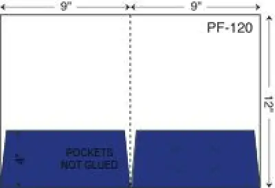 PF 120 Two Pocket Folder