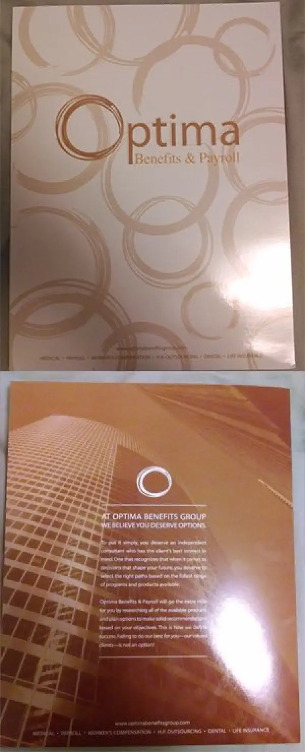 Standard Two Pocket Folder Outside Example
