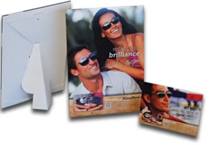 Custom Printed pop easel counter displays