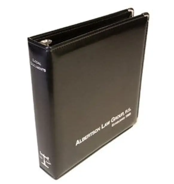 custom printed sewn ring binder