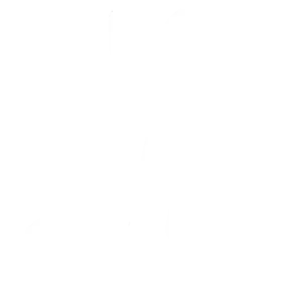 Simple white icon of a person kicking a soccer ball on a transparent background.