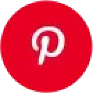 White Pinterest P logo centered on a red circle with a soft shadow in the background.