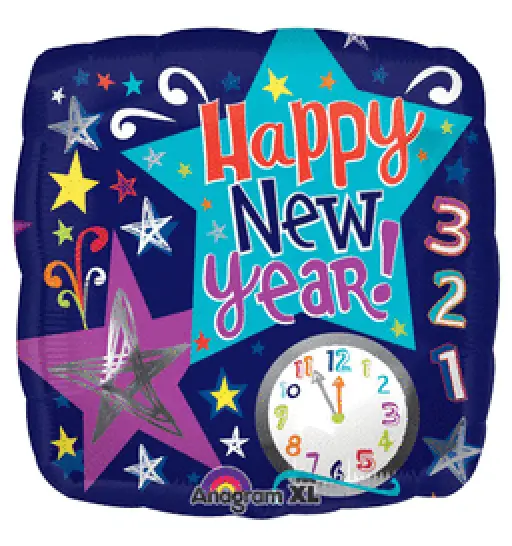 18in Countdown New Year Stars