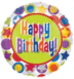 Happy Bday Bright Polka Dot