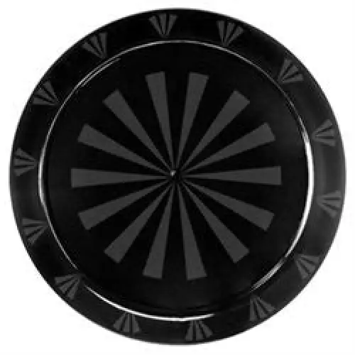 Black 12in Round Trays