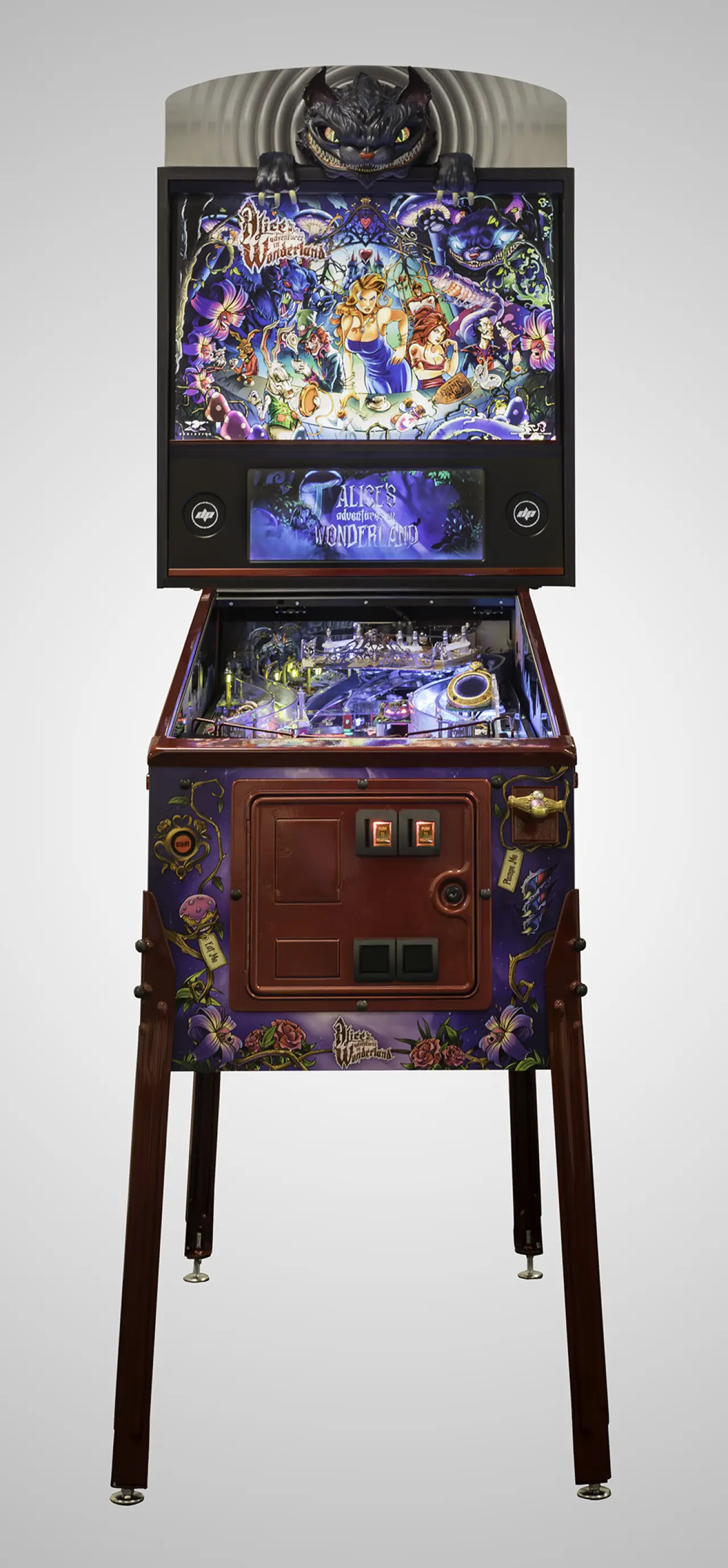 Alice's Adventures in Wonderland DPX official machine and playfield detail 2