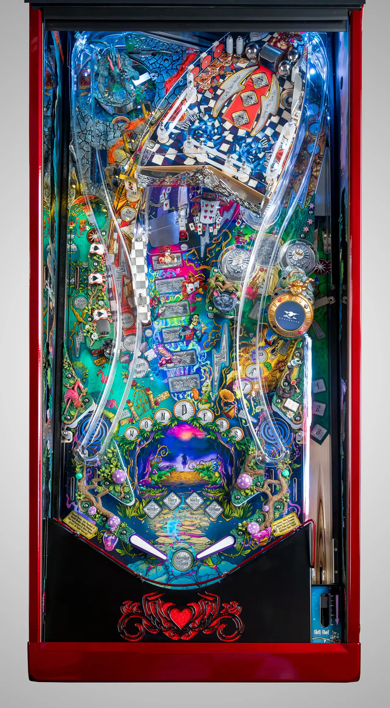 Alice's Adventures in Wonderland DPX official machine and playfield detail 4