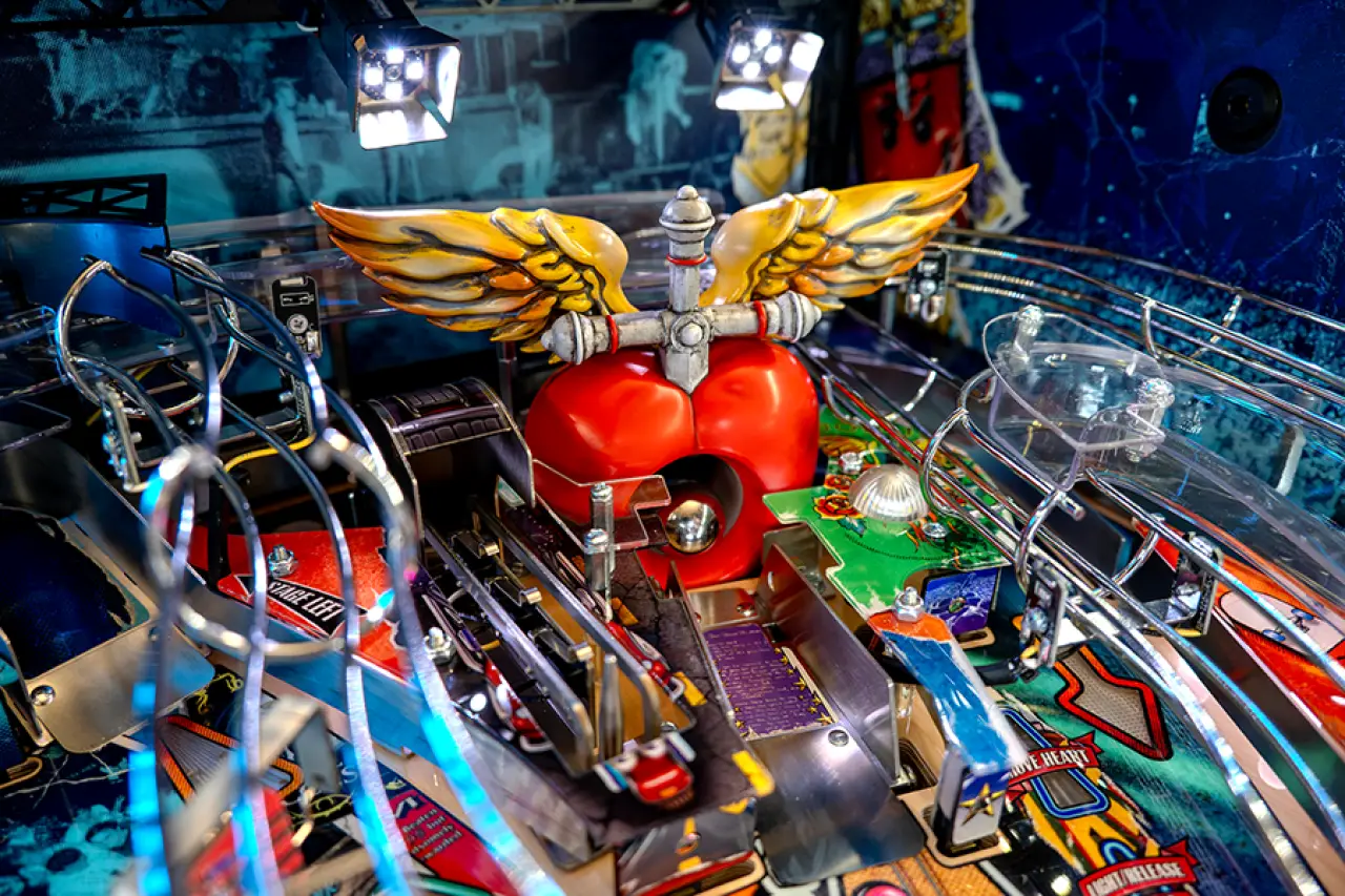 Bon Jovi Pinball Heart and Dagger magnetic ball feature