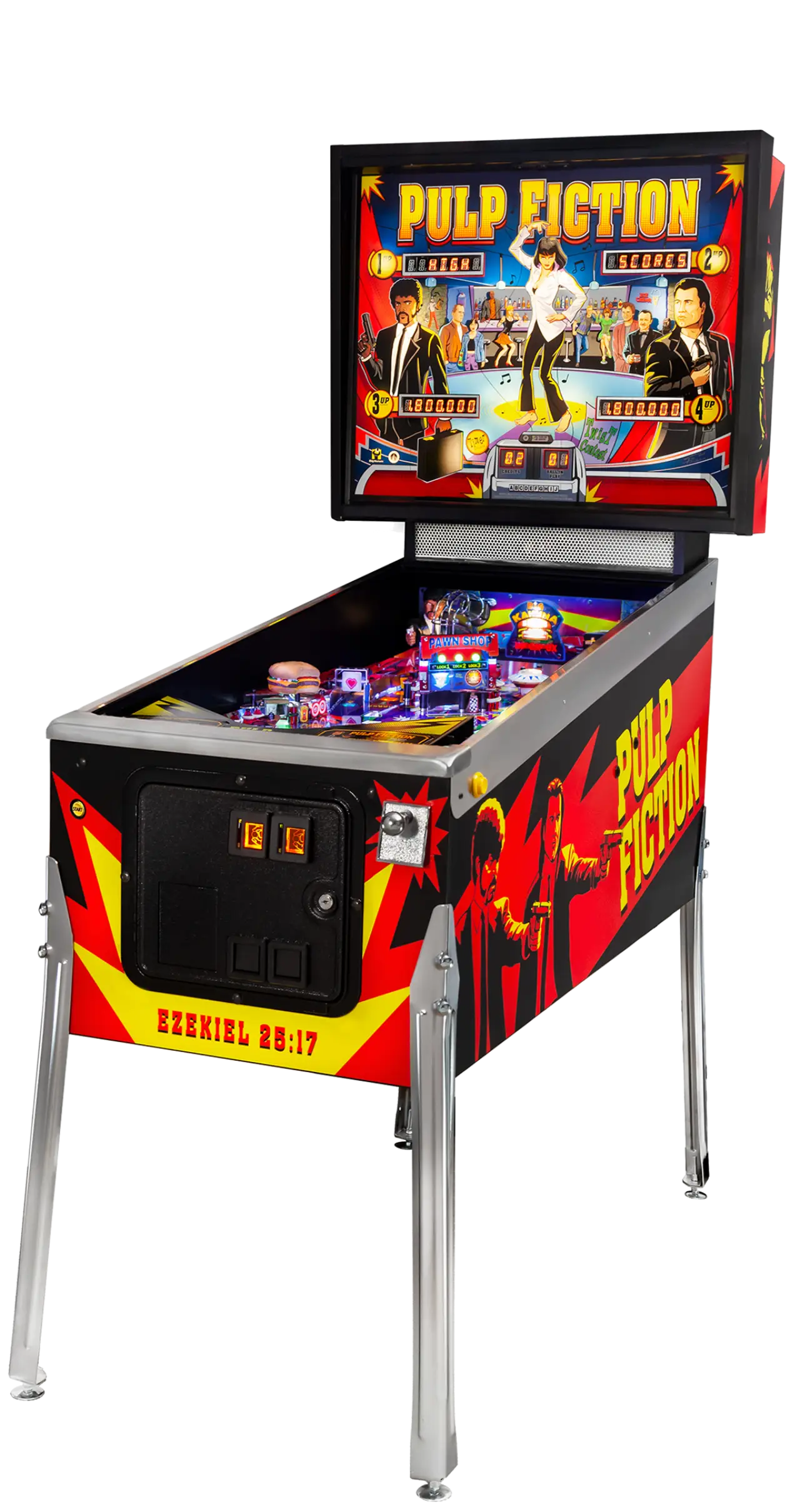 Pulp Fiction Pinball official cabinet or playfield detail 1