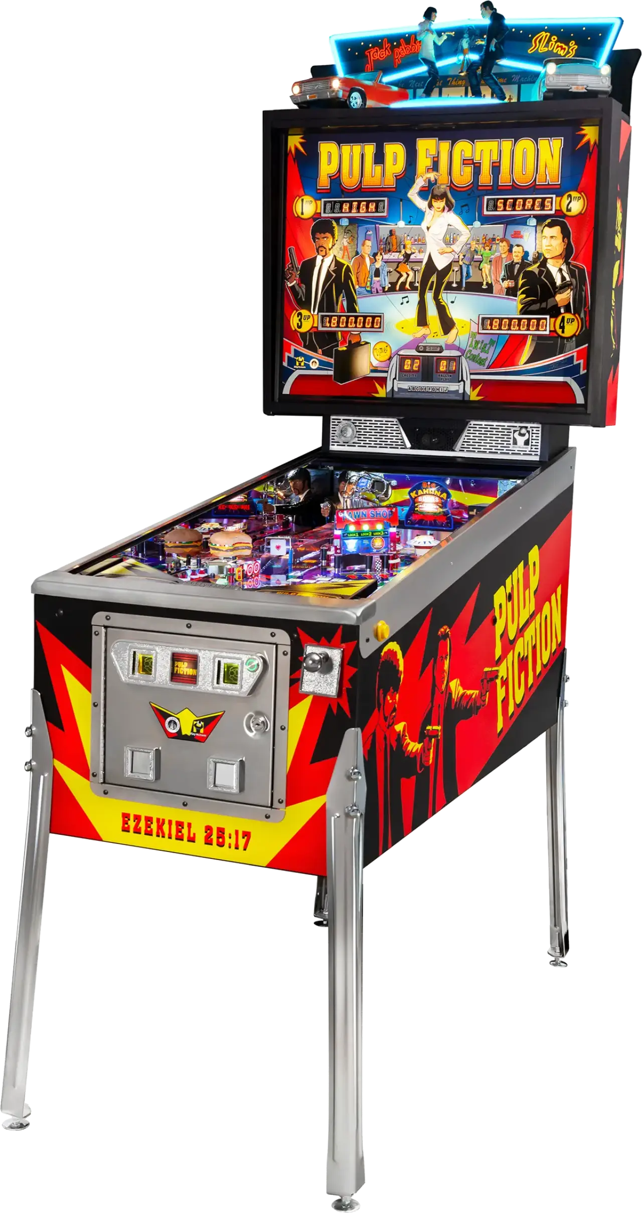 Pulp Fiction Pinball official cabinet or playfield detail 2