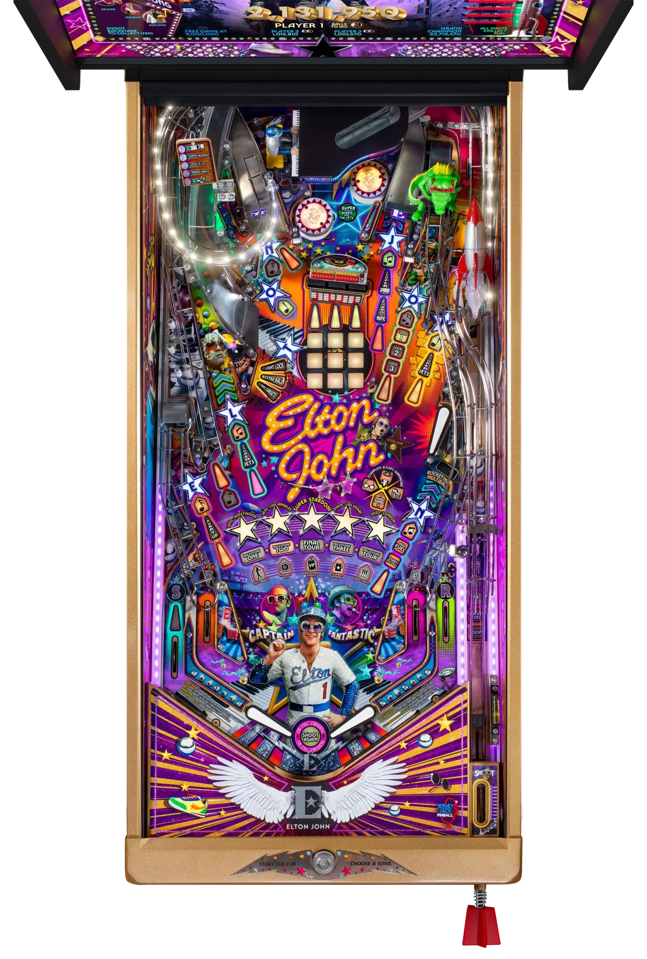Elton John pinball machine official detail 2