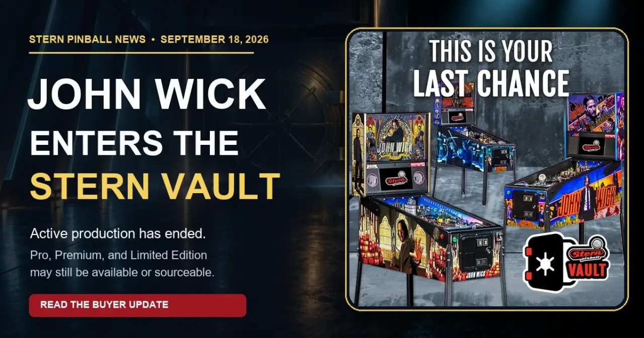 John Wick Pinball Enters the Stern Vault