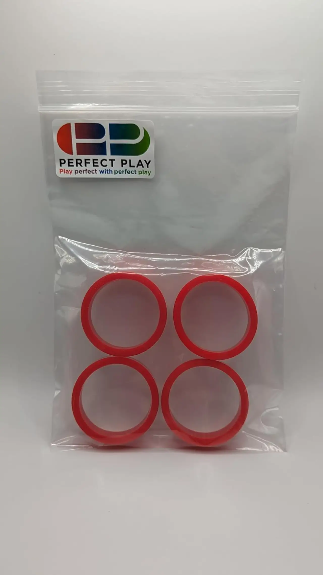 1 1/2 inch Standard Size Silicone Pinball Flipper Rubber, Set of 4 (RED)