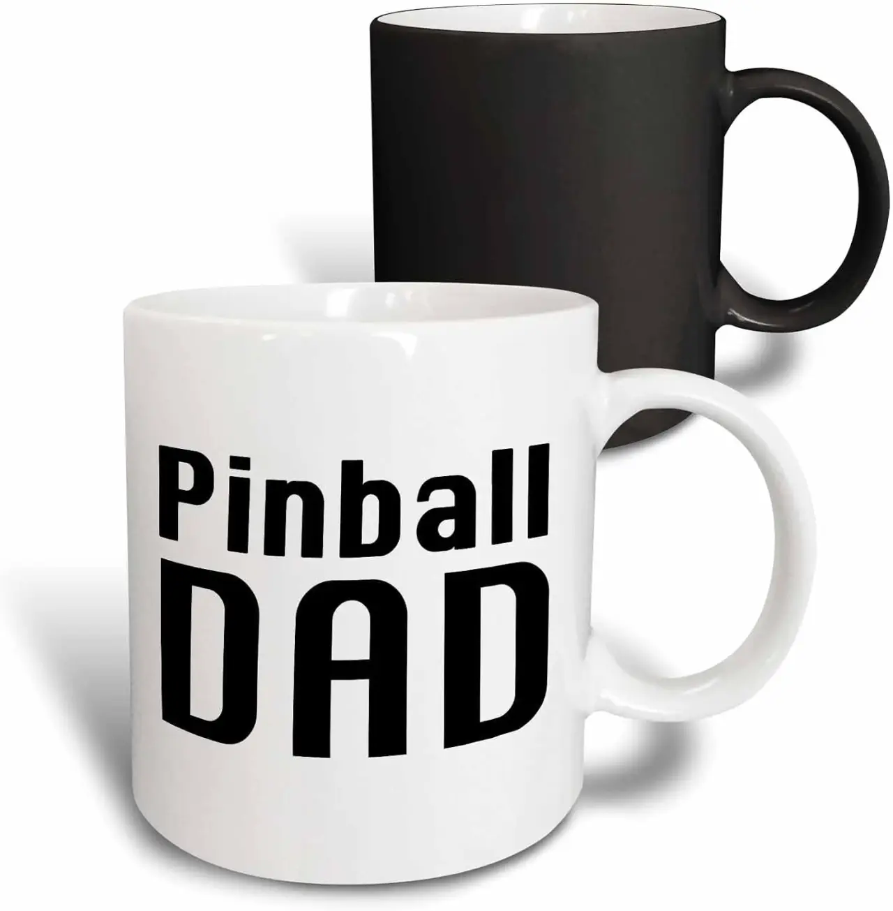 3dRose Pinball Dad Black 11oz Magic Transforming Mug