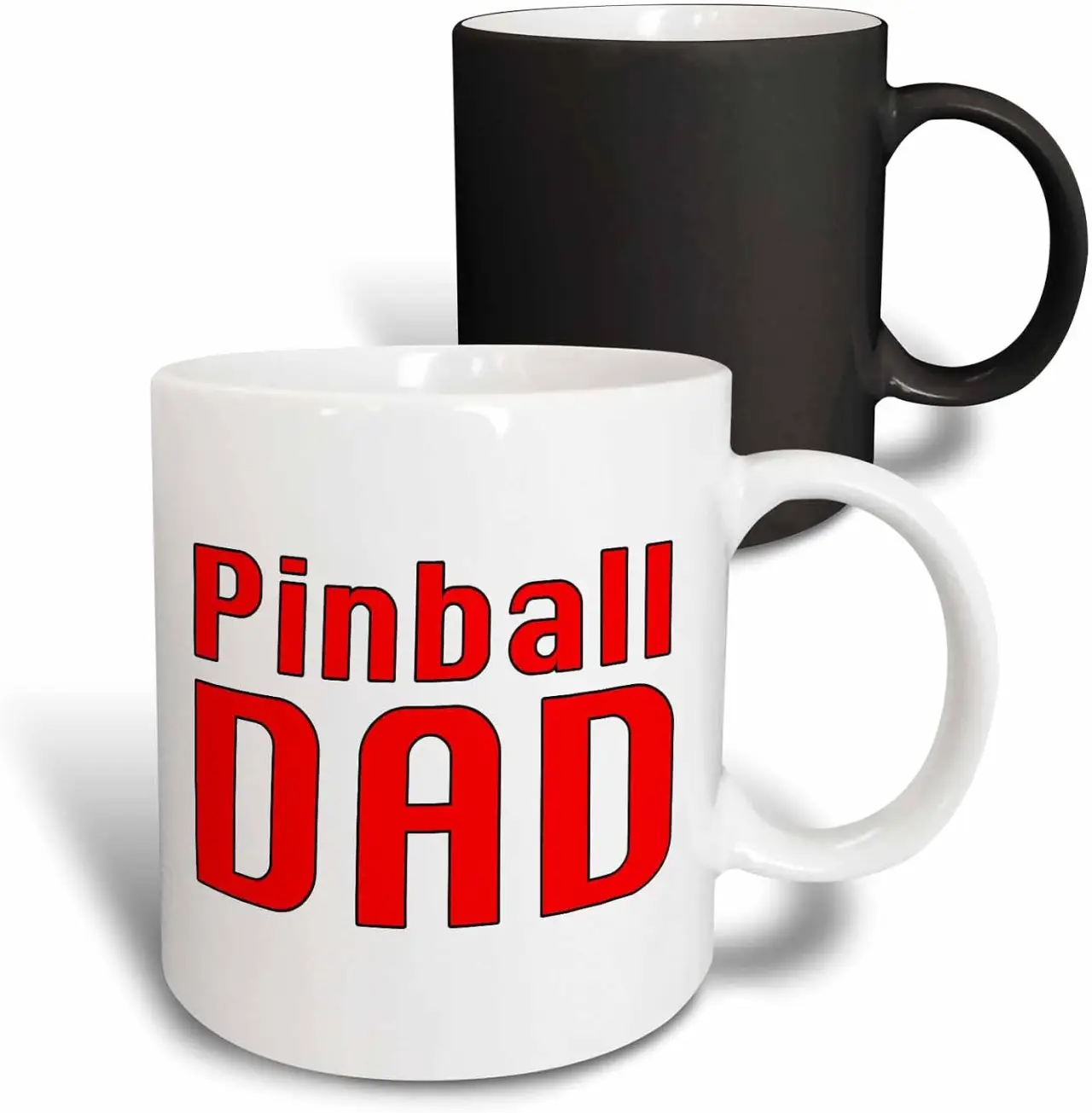 3dRose Pinball Dad Red 11oz Magic Transforming Mug