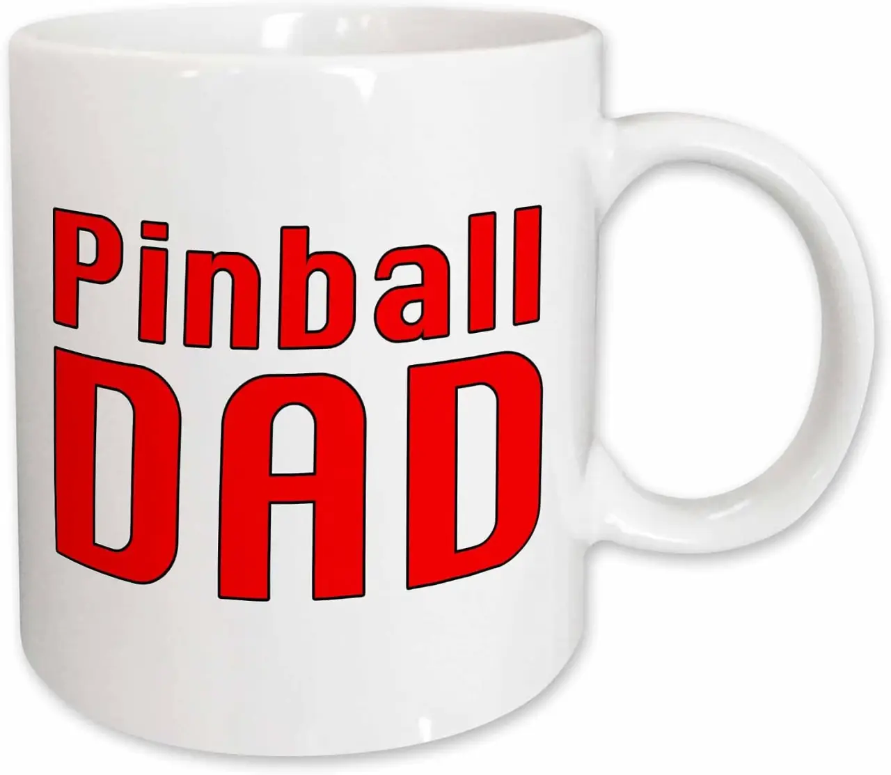 3dRose Pinball Dad Red 15oz Mug