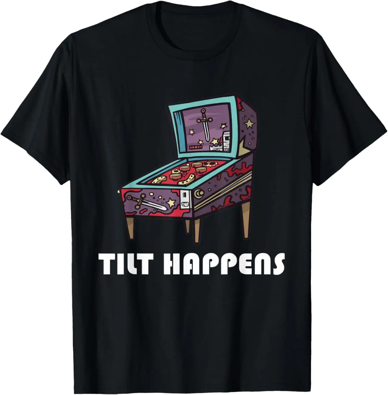Arcade Game Tilt Happens Pinball Game Flipper Ball Pinball T-Shirt