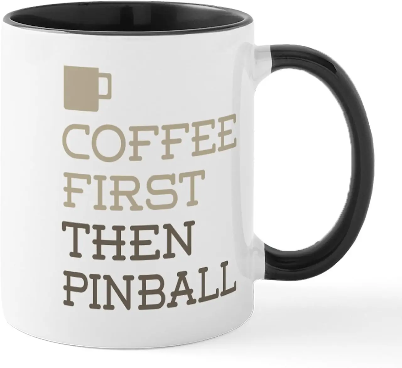 CafePress Coffee Then Pinball Mugs 11 oz (325 ml) Ceramic Coffee Mug