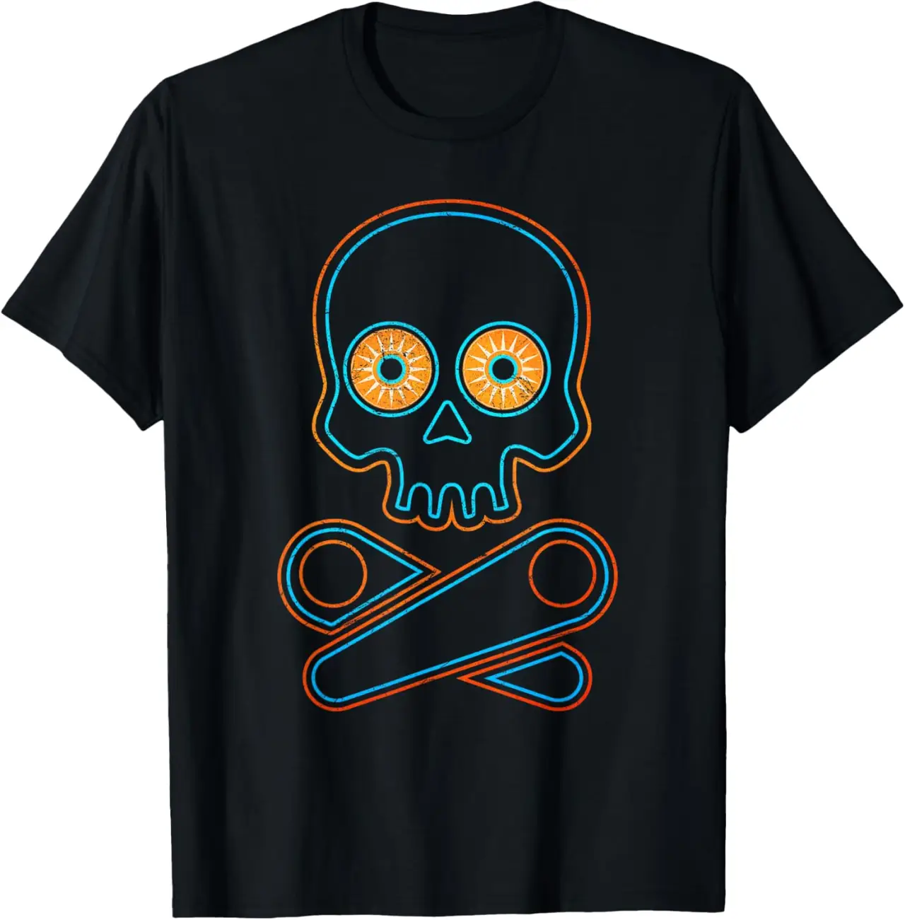 Classic Retro Pinball Design - Pinball Skull Halloween Gift T-Shirt