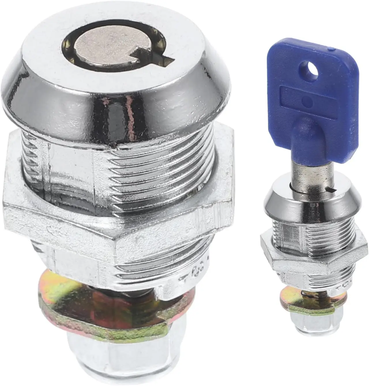 COHEALI 2pcs 17mm Tubular Cam Lock for Arcade Game Door Cabinet, Laminated Steel Keyed Security Lock with Keys, Compatible with Pinball Machines and Toolbox Applications Random Color