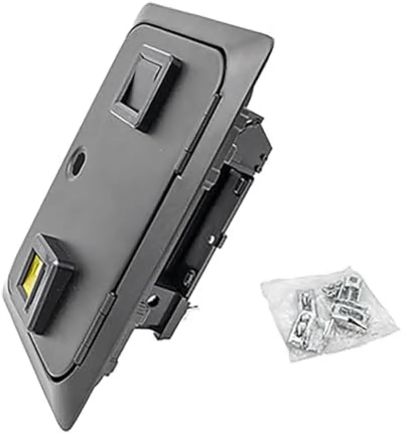 Dual Entry Coin Door for Arcade Machines - 1/2-Slot Coin Acceptor Compatible with Pinball &amp; DIY Cabinets - Replacement Parts for Arcade Games