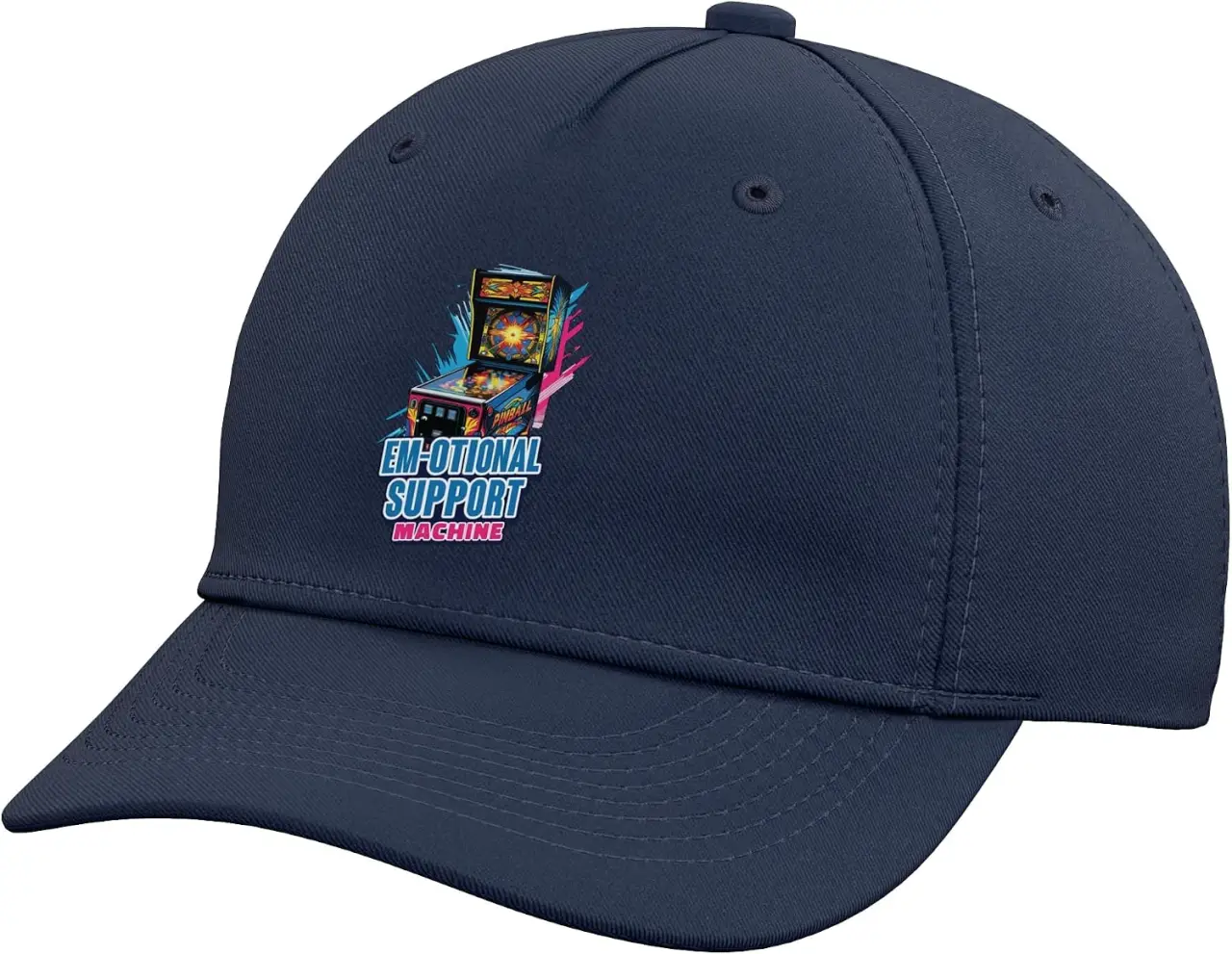 Em-otional Support Machine Funny Pinball Arcade Gamer Adjustable Baseball Hat