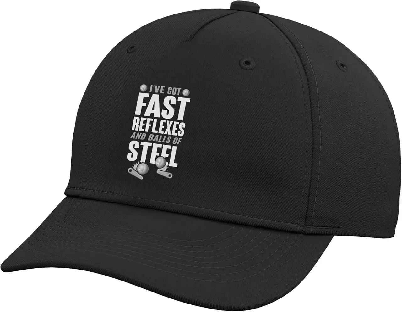 Fast Reflexes and Balls of Steel Pinball Wizard Adjustable Baseball Hat